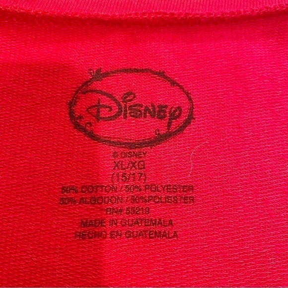 Disney | Mickey Mouse Lightweight Sweatshirt Long Sleeve Red Size XL - Picture 4 of 8